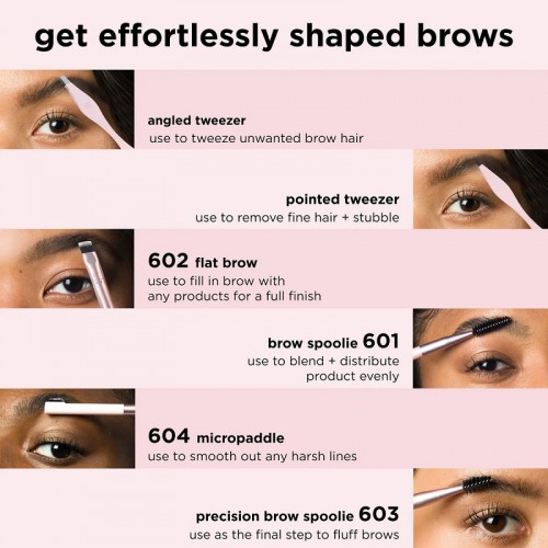 Brow Shaping Makiažo Šepetėlių Rinkinys (3 vnt.)