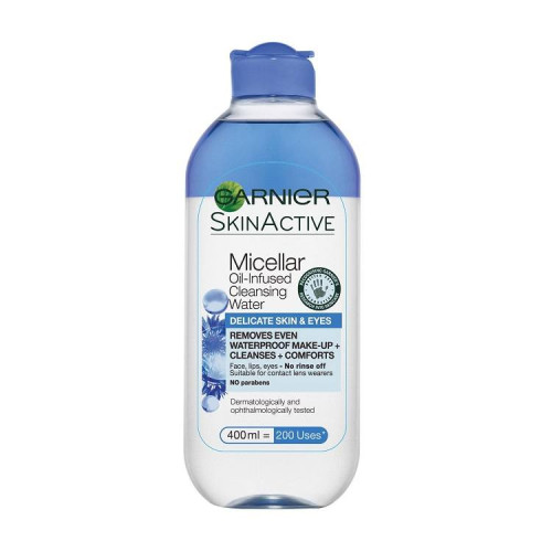  SkinActive Micelinis Vanduo Su Aliejumi Jautriai Odai Ir Akims 400ml