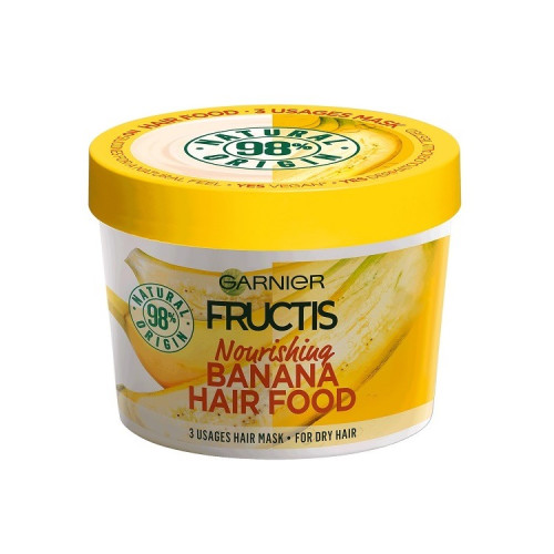  Fructis Banana Hair Food Maitinamoji Kaukė Sausiems Plaukams 390ml