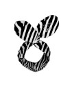  Home Spa Bunny Ears Galvos Juosta Zebra