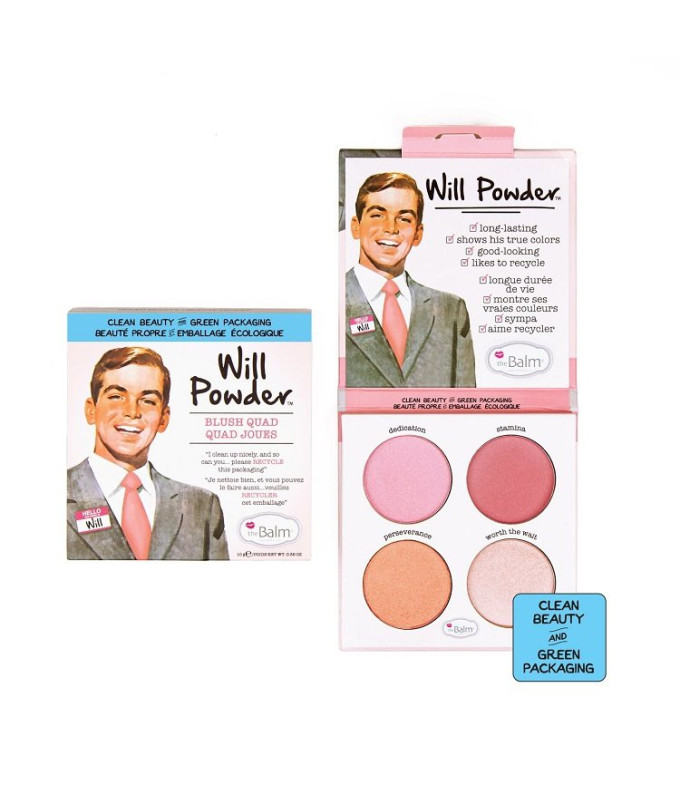 the Balm Cosmetics Skaistalų Paletė Will Powder (4 spalvos)