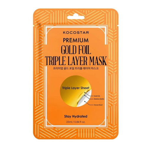  Premium Gold Foil Veido Kaukė Stay Hydrated