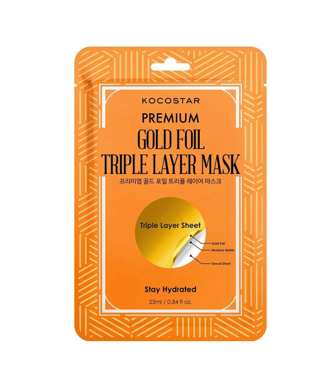  Premium Gold Foil Veido Kaukė Stay Hydrated