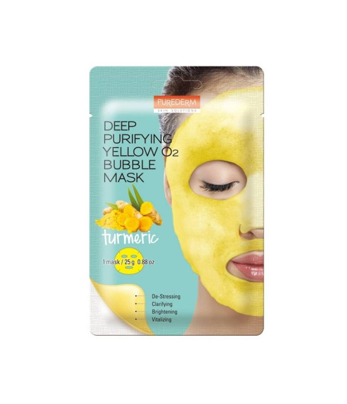 Giliai Valanti Yellow O2 Bubble Veido Kaukė Turmeric