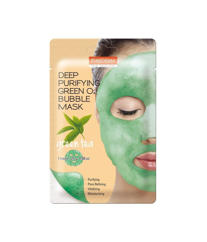  Giliai Valanti Green O2 Bubble Veido Kaukė Green Tea