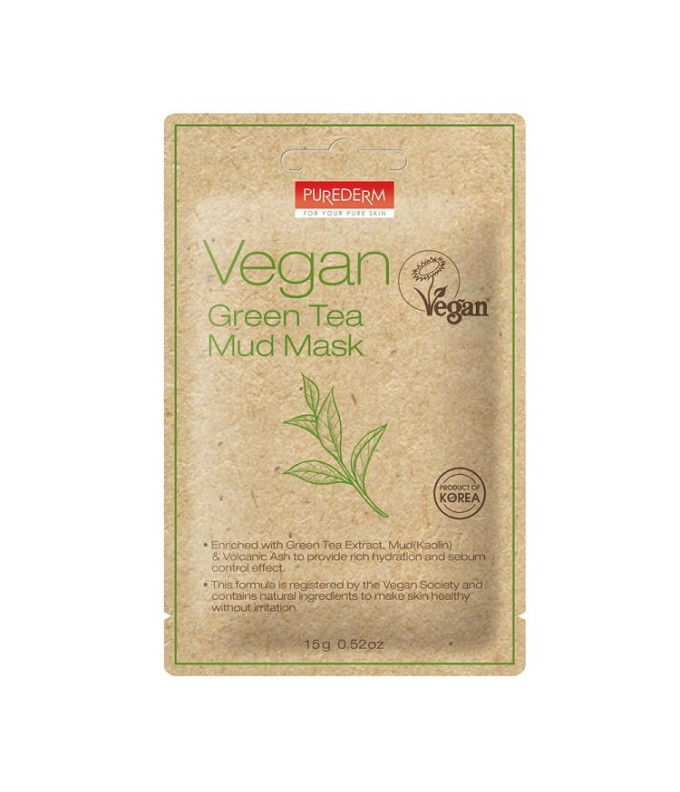  Veganiška Purvo Veido Kaukė Su Žaliąją Arbata