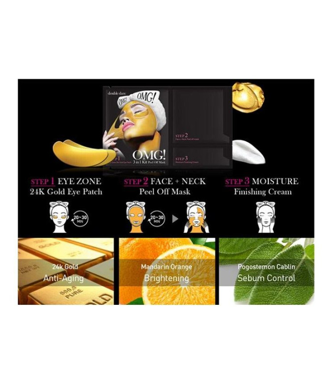 Veido Kaukė Omg! 3in1 Kit Peel Off