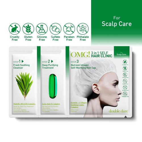 Plaukų Kaukė Omg! 3 in 1 Self Hair Clinic Galvos Odos Priežiūrai