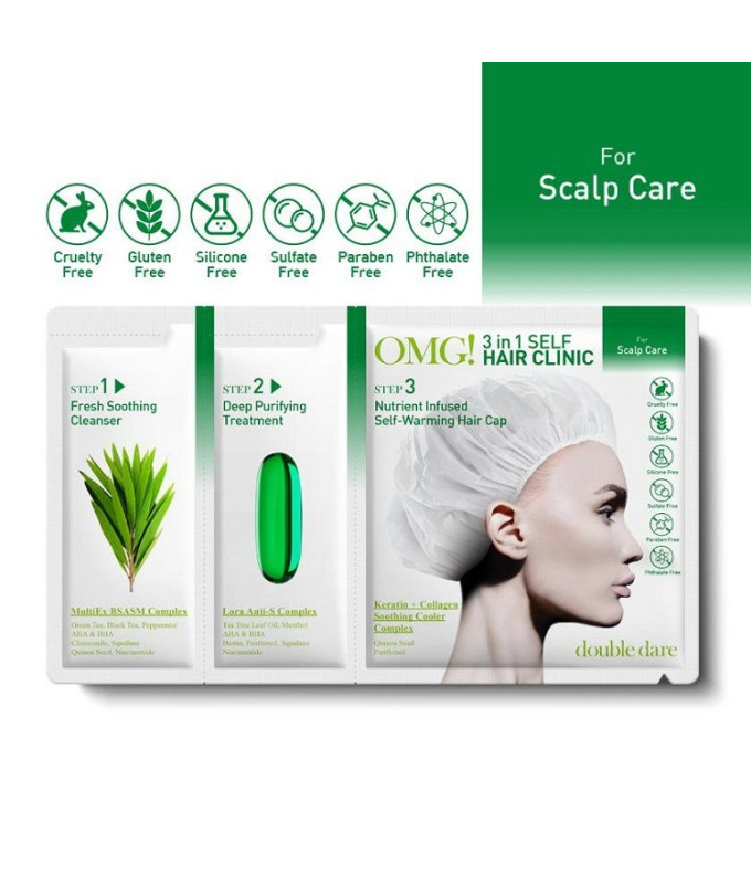 Plaukų Kaukė Omg! 3 in 1 Self Hair Clinic Galvos Odos Priežiūrai