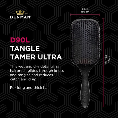 Tangle Tamer Ultra Plaukų Šepetys Black