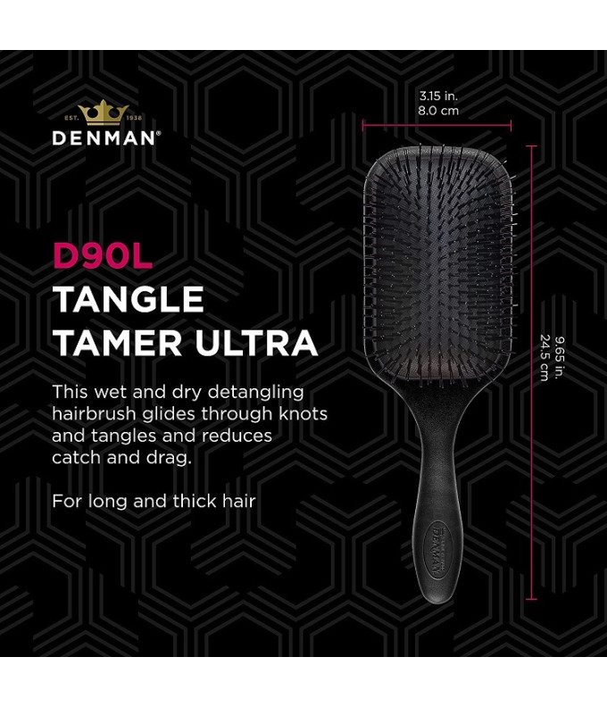 Tangle Tamer Ultra Plaukų Šepetys Black