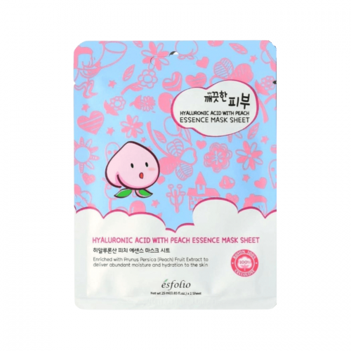  Drėkinanti Veido Kaukė Hyaluronic Acid With Peach Essence