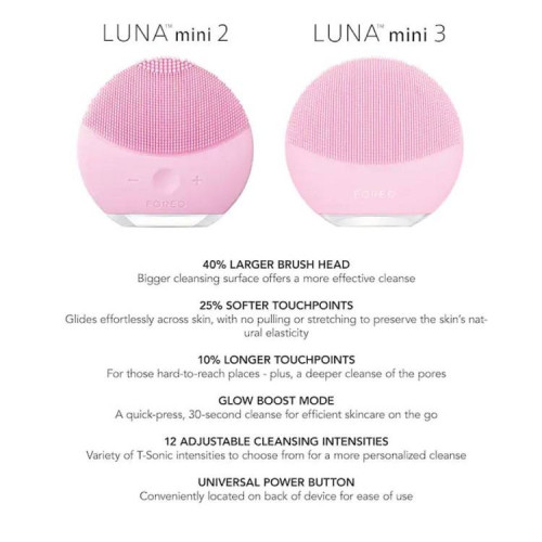  Luna Mini 3 Pearl Pink Veido Valymo Prietaisas