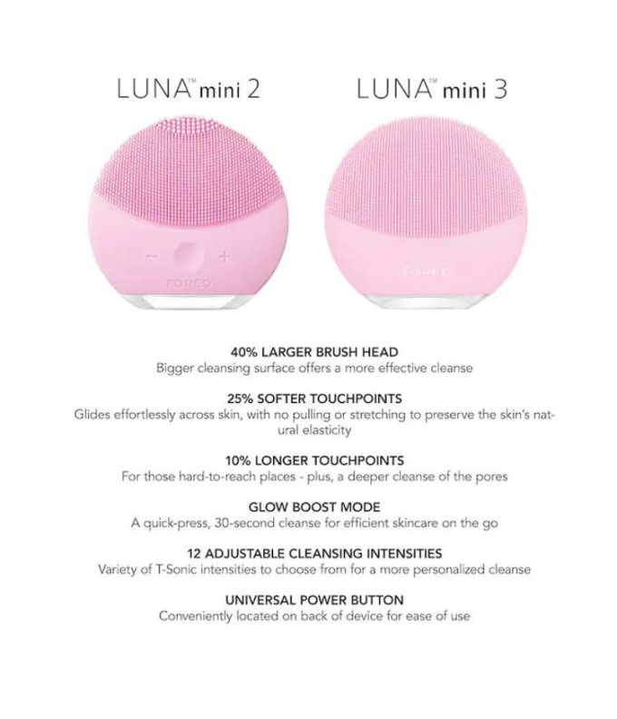  Luna Mini 3 Pearl Pink Veido Valymo Prietaisas