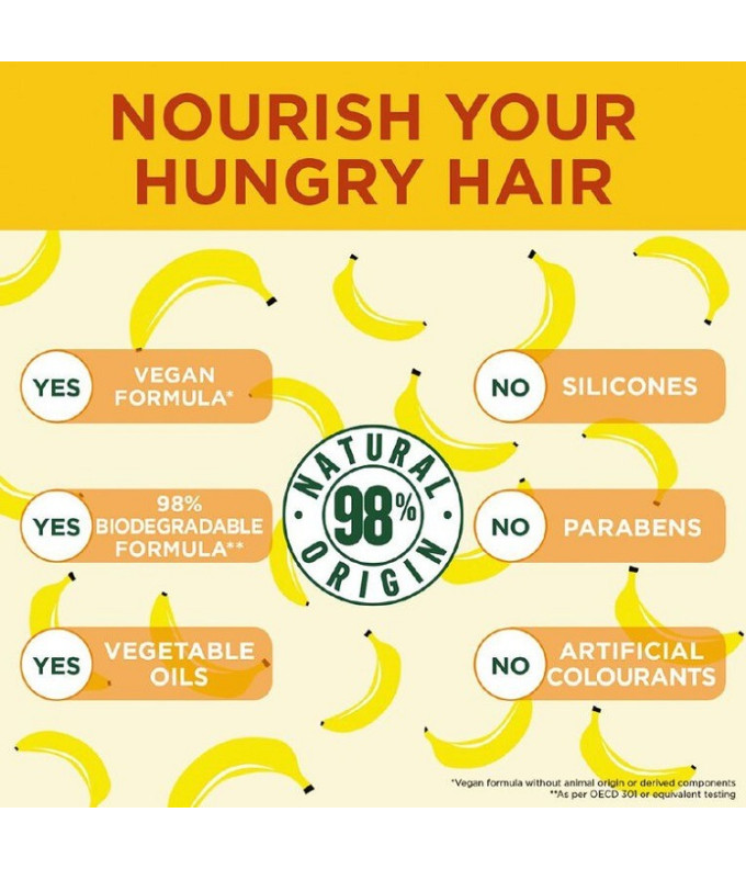  Fructis Banana Hair Food Maitinamoji Kaukė Sausiems Plaukams 390ml