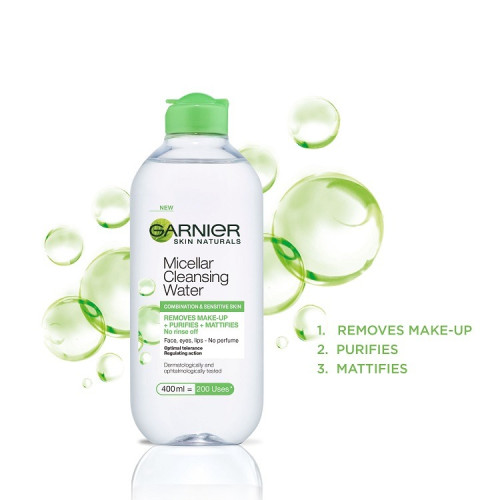  Skin Naturals Micelinis Vanduo Mišriai Ir Jautriai Odai 400ml