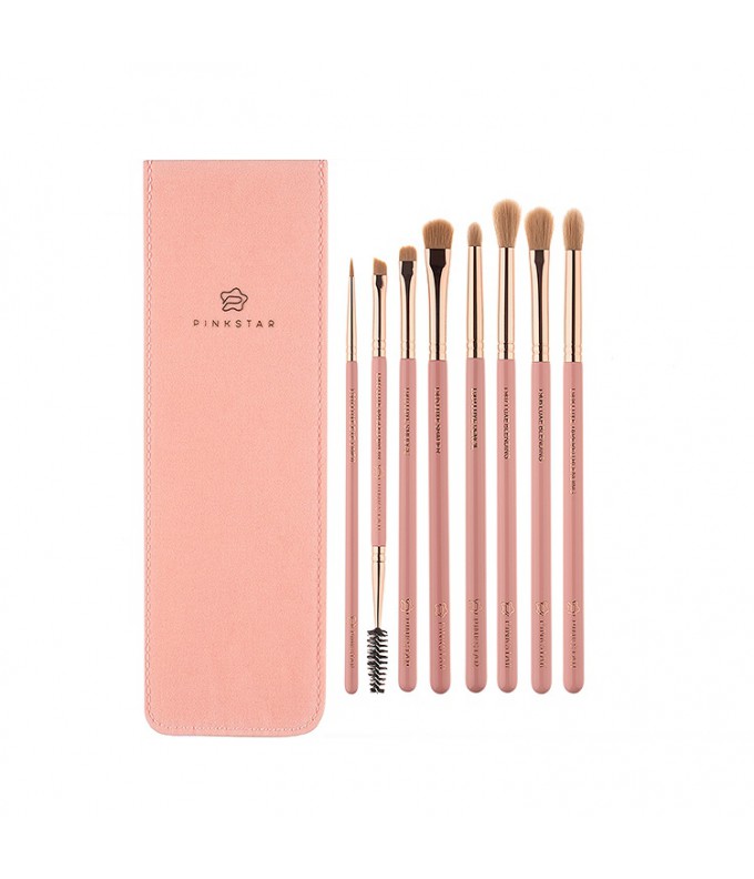  Šepetėlių Rinkinys Luxe Eye 8 vnt. (Rose Gold)